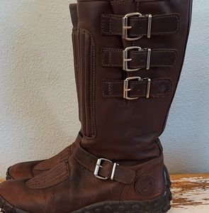 Women's No Name Leather Motto Style Boots Size 8